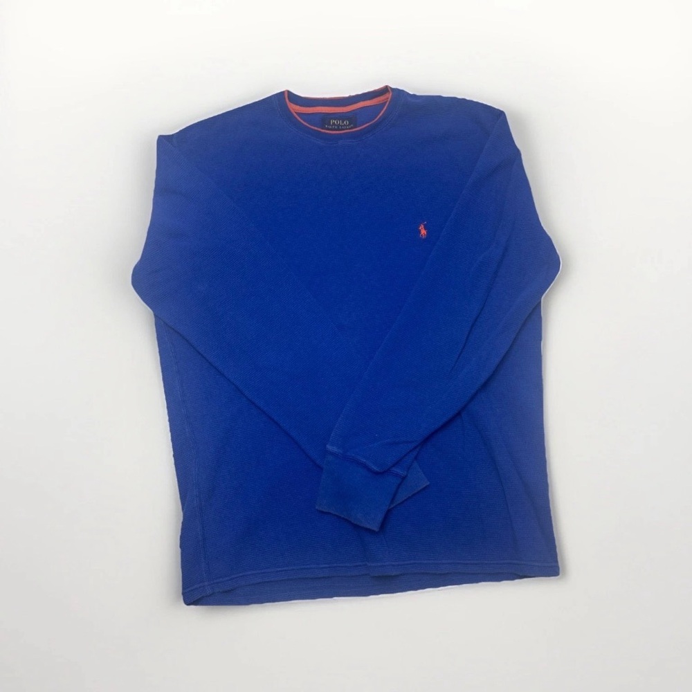 Polo Ralph Lauren Blue Crewneck Sweatshirt with Pink Pony